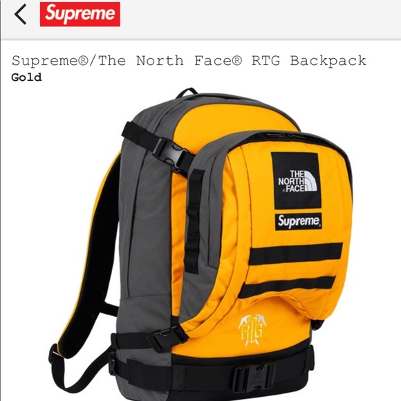 supreme backpack gold